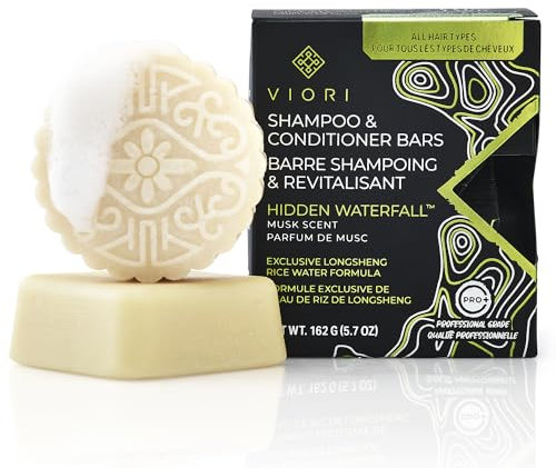 VIORI Hidden Waterfall Shampoo & Conditioner Set – handgefertigt mit Longsheng Reiswasser und natürlichen Inhaltsstoffen – sulfatfrei, 100% vegan