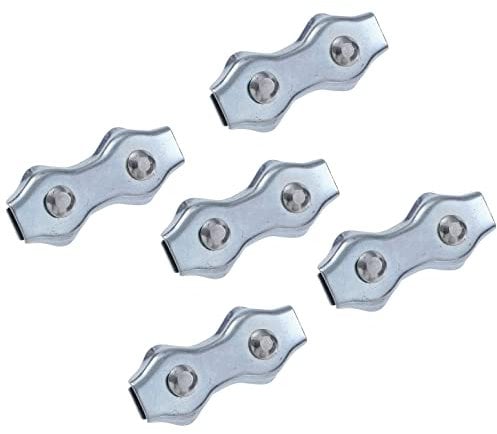 5 x 6 mm Electric Fence Wire Connector Rope Clip Duplex Bolt Cable Clamp Poly Electric Fencing Joint