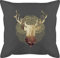 Kissen 50x50 - Dekoration - Hirsch Motiv Geschenk Jäger I Hirschgeweih Tracht - 50 x 50 cm - Grau - hirschkissen mit füllung jaeger männerkissen hirschmotiv geweih pillow bavaria sofakissen