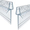 WITEN&NOCK Joint de douche 2 x 50 cm pour 5 mm 6 mm avec lèvre extra allongée Joint de porte de douche pour porte en verre droite Épaisseur Joint de rechange imperméable ou de cabine de douche
