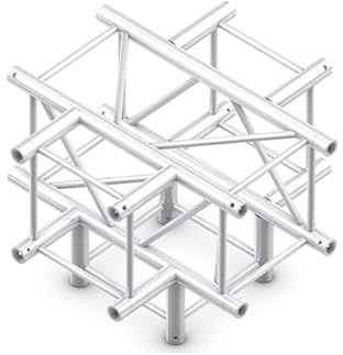 Milos Pro-40 Square F Truss - Cross + Down 5-way QCLF51-90° corner - heavy duty - F