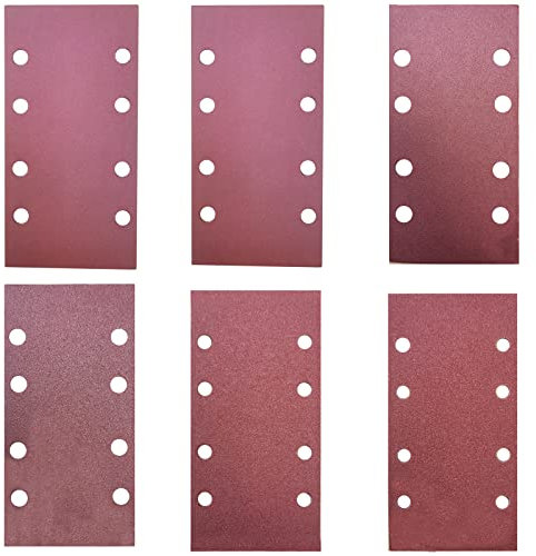 Tonmp 60 hojas de papel de lija de gancho y bucle surtidas para lijadora de 1/3 hojas – papel de lija de grano 60 80 100 120 150 240
