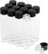 7ml Transparent Glasfläschchen mit Schraubverschluss und Kunststoffstopfen, 2 Dram Kleine Glasflaschen Auslaufsichere Glas Fläschchen für Flüssigkeit Pulver Proben und kleinen Gegenständen, 12 Stück
