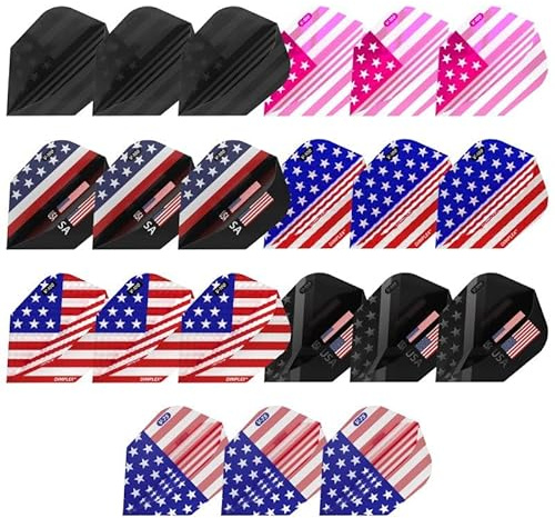 Viper Patriot Pack Dart Flights Assorted Weight Variety Pack Standard American Flag