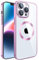S. Dawezo Klare Magnetische Hülle für iPhone 12 Pro, kompatibel mit MagSafe Kabelloses Laden, Militärnorm Schutz, Kratzfest, Stoßfest, Schlanke Transparente Silikonhülle für iPhone 12 Pro Hülle, Rosa