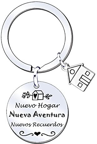 MNBVBV llavero nuevo casa nuevas aventuras, regalo de inauguración de la casa para mujer marido, regalos de calefacción para parejas Regalos de inauguración de la casa nuevo