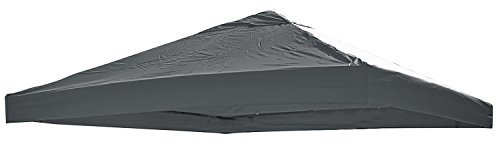 INDA-Exclusiv Universal Ersatz Dach für Pavillon 3x3 M Farbe Ersatzdach Gartenpavillon Wasserdicht PVC beschichtet 220gr. Polyester mit Luftluke, Farben:Dunkelgrau