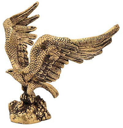 Aakrati Devyom Messing-Adler-Statue, Wildvogel, fliegende Falken-Skulptur, Feng Shui, dekorative Figur für Zuhause, Büro, Showpiece (Größe 15,2 x 12,7 cm)