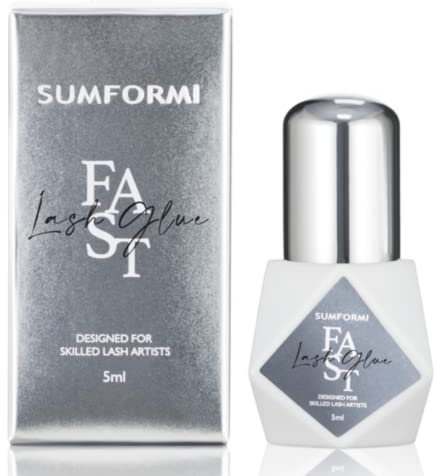 Wimpernverlängerungskleber 0.3 Sec Schnelltrocknender Wimpernkleber für Wimpernverlängerungen (0.17fl.oz.5ml) Wasserdichter Wimpernkleber schwarzer Kleber nur für den professionellen