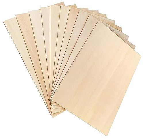 10pcs Sperrholzplatte 30 x 20cm, 3mm Bastelholz Platten, Blank Holzplatten zum Basteln, Bastelholzplatte Sperrholz Platten für Laserschneiden, Gravieren Pyrographie, Malen (10pcs- 30x20cm - 3 mm)