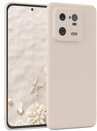 EAZY CASE - Silikonhülle für Xiaomi 13 Pro Hülle Silikon Case Beige weich stoßfeste Handyhülle Xiaomi 13 Pro Schutzhülle mit Kameraschutz Dünn Premium Schutz Cover TPU Phone Bumper in Taupe