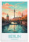 Berlin Deutschland Vintage Reiseposter Landschaft 20 x 30 cm Wandkunstdruck Leinwand Kunst Poster Modern Familie Schlafzimmer Dekor Poster