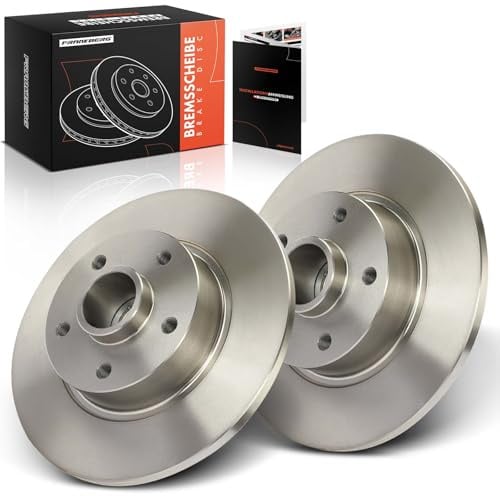 Frankberg Bremsscheibensatz inkl. 2x Bremsscheiben Hinten Voll Ø280mm | Kompatibel mit Vivaro X82 Trafic III JG FG EG Replace# 95516956, 4422288
