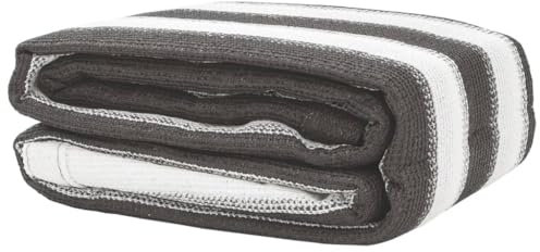 vidaXL Tent Carpet 400x600 cm - Weather-Resistant HDPE Camping Ground Covering, Anthracite & White Outdoor Patio Rug
