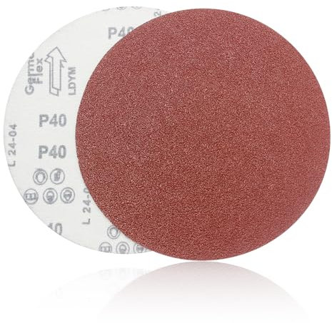 SenmaiTools Sandpaper 180 mm Velcro 5 x 24 40 80 120 180 240 Grit Sanding Discs Suitable for Disc Sanders, Wall Sanders and Random Orbital Sanders (Pack of 30)