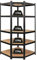 PROREGAL Eckregal Ragnar 1x: 180x90x60cm Schwarz Fachlast 175kg, Kellerregal, Steckregal, Garagenregal, Lagerregal