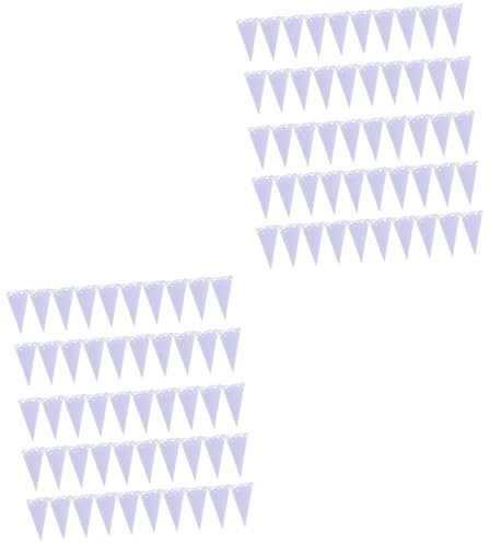minkissy 100 Stk Strauß Geschenkpapier Hochzeit Papierkegel Kleine Konfettikegel Hochzeitspapier Konfetti Werfen Blumenhalter Konfetti Kegelhalter Zapfen Aus Rosenblättern Weiß