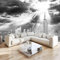 Grau 3D Fototapete Vlies Skyline Von New York City Moderne Wanddekoration 3D Effekt, Für Schlafzimmer Wohnzimmer Büro & Flur, Premium Kunstdruck Wandtapete Tv-Hintergrund B250 X H175 Cm