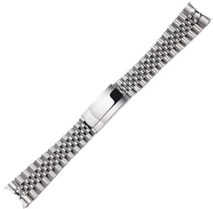RTRCAGAKM 20 21mm Massives Edelstahl-Armband passend for Rolex Oyster Perpetual Date Metallarmband Uhrenarmband(Silver,20mm)