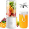 BORDEAG Mixeur Portable, Mini Blender avec 8 Lames USB Rechargeable Mélangeur, 380ml Fruit Mixer Juicer, Personnel Portable Blender Cup, Mini Mixeur Smoothie pour Smoothie Milk Shake Glaces Boissons