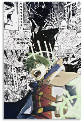 ZAJSGPUR Anime Black Clover Yuno Puzzle Art Poster Dekorative Malerei Leinwand Wandkunst Wohnzimmer Poster Schlafzimmer Malerei 08x12inch(20x30cm)