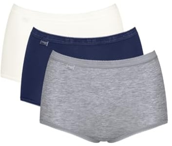 Sloggi Basic+ Maxi 3 Pack Briefs White/Navy/Grey Multi L - 14