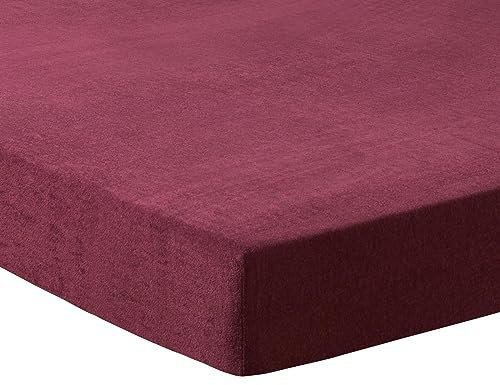 TRAUMSCHLAF Frottee Massageliegenbezug Therapieliegenbezug aubergine, 65x190x10 cm