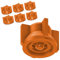 SILBLOCK PRO 6pz Tappo Chiusura Silicone Anti Ostruzione per Cartuccia Universale Sicurezza Tubo Pistola, Sempre Fresco, No Secco, Riutilizzabile, Doppia Chiusura a Vite Grossa (6 Pezzi Arancione)