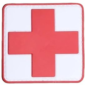 Medizinisches Rotkreuz Erste Hilfe Taktik Patch, Rot-weiß Moral Bestickter Aufnäher für Medizinische Taschen, Erste-Hilfe-Kleine Tasche, Outdoor-Abenteuer-Kits