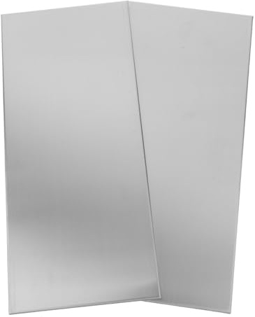 FRCOLOR 2 Pièces Plaques de Porte Métalliques Autocollantes Lot de Plaques Inox Brossé Vierges pour Bureaux Écoles Hôpitaux Hôtels Appartements Installation sans Perçage