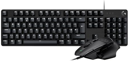 Logitech G502 X Wired Gaming Mouse + G413 SE Full-Size Mechanical Gaming Keyboard (UK QWERTY) HERO 25K Sensor, 11 Programmable Buttons, Backlit Keyboard, Tactile Switches, Anti-Ghosting - Black | Full-Size Mechanical Gaming Keyboard (UK QWERTY), HERO 25K Sensor, 11 Programmable Buttons, Backlit, Tactile Switches - Black