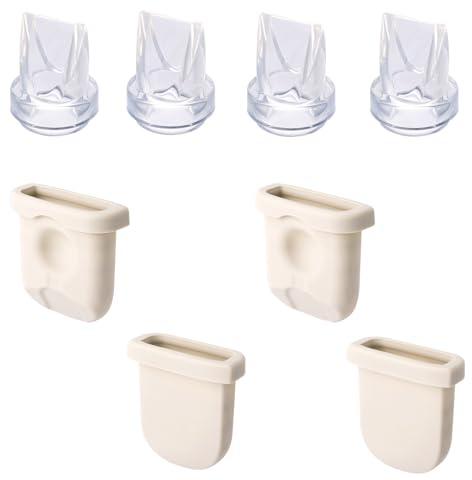 8pcs Replacement Parts for eufy S1 Pro, S1, E10, E20 Breast Pump | 4 Silicone Diaphragms & 4 Duckbill Valves Accessories Kit Compatible with eufy S1 Pro, S1, E10, E20 Wearable Breast Pump