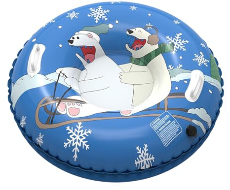 Slitta Gonfiabile Neve 36 Pollici Invernale Pesante SnowTube Slitta Da Neve Con Maniglie Per Bambini Adulti Tubi Da Neve ispessiti Per Slitta, Pattinaggio, Sci, Inverno Neve Giocattolo