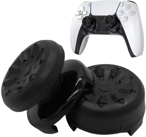 2X Erhöhter Controller Aufsatz – 7mm & 11mm Präzisionskappen für besseren Grip – Gaming Zubehör für Moderne Spielcontroller – Stick Schutz & Aim Assist (Schwarz)