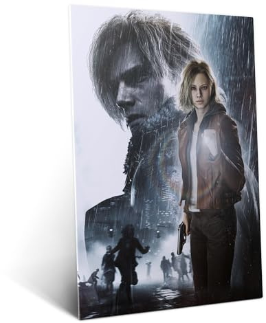 Displate Metallposter Resident Evil Shadow of Raccoon City Wanddeko Poster für Schlafzimmer Magnetische Befestigung 32 x 45 cm