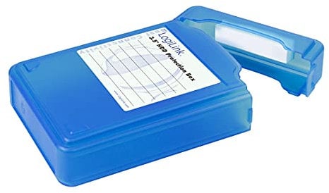 LogiLink UA0133 Festplatte Schutzhülle für 1x 8,9 cm (3,5 Zoll) HDD, blau