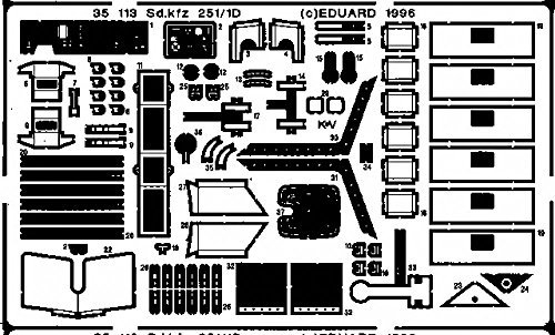 Eduard Accessories 35113 Modellbauzubehör Sd.Kfz. 251/1 AUSF. D Detailbausatz
