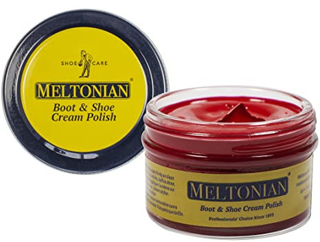 Meltonian Cream | Cardinal Red 023 | Quality Shoe Polish for Leather and Leatherette (Synthetic) | Use on Boots, Shoes, Belts, Gloves, Purses and Accessories | Leather Conditioner | 1.7 OZ Jar