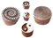 Abstrakt Designs Yin-Yang und Spiral Holz Drucken Blöcke (Set von 5)