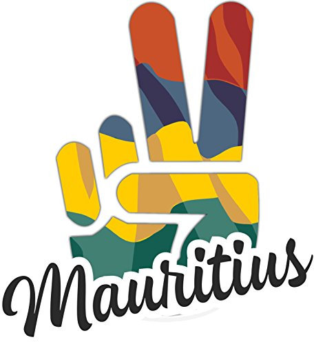 INDIGOS UG - Aufkleber - Autoaufkleber - Sticker - Mauritius - Victory - Sieg - Heckscheibe, Kofferraum - 10x8cm