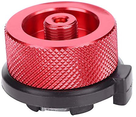 Dwawoo Gaskartuschen Adapter, Tragbarer Campingkocher Schraubventil Adapter für Camping Picknick Outdoor Aktivitäten, Außenofenbrenner Adapterventilanschluss Konverter (Rot)