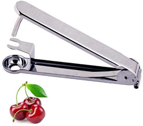 Zeerkeer Snocciolatore Ciliegie,Snocciolatore Ciliegie e Olive con Asta di Acciaio Inox per Preparare Marmellata di Ciliegie, Cucinare