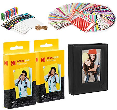 Kodak 2x3ʺ Premium Zink Papier 100er Pack mit Fotoalbum
