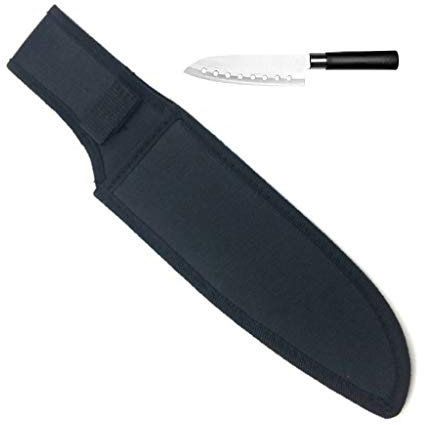 Morodo Funda de Cuchillo Santoku de 7 ~ 8 (Nylon Negro) Sin Cuchillas