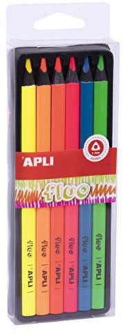 APLI 18060 Jumbo-Buntstifte-Set für Kinder, 5 mm Mine, sehr robust, leuchtende Linien für kreatives Zeichnen und Basteln