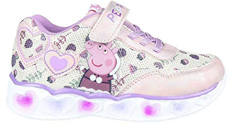CERDÁ LIFE'S LITTLE MOMENTS Cerdá-Zapatillas LED Peppa Pig de Color Lila, Scarpe Lilla Bambina, Viola, 27 EU