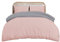funky gadgets Double Duvet Set – Soft Brushed Microfiber Plain Dyed Duvet Cover Sets with Pillow Cases- Reversible Bedding Quilt Cover Set (Blush Pink & Grey)