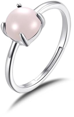 Philip Jones Ring, verstellbar, Rosenquarz, Rosenquarz, Quarz