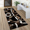 QQrunner Teppich läufer Flur Braun und Schwarz rutschfest 70x300cm Küchenteppich Patchwork Waschbar Meterware Schlafzimmer Korridor Teppich Lang, Länge Anpassbare, 40-120cm Breit