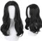 Liamiona Cosplay Perücke Natürliches Schwarzes Langes Lockiges Hitzebeständiges Haar Anime Perücke für Halloween Party + Perückenkappe